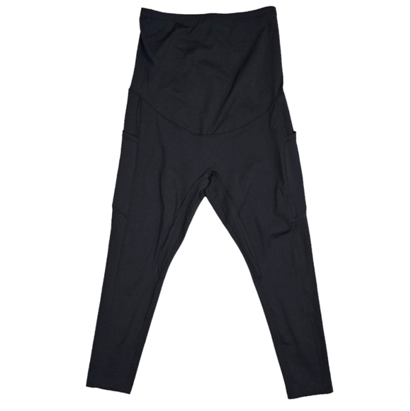 Enerful Maternity Cargo Joggers Size Large Black - Picture 1 of 5